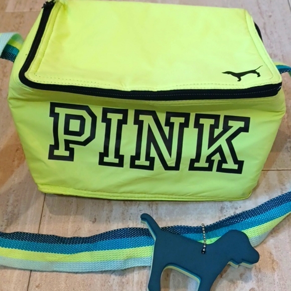 PINK Victoria's Secret Handbags - PINK Victoria's Secret Neon Yellow Insulated Tote